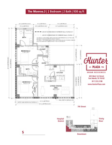 The Monroe.3 | 2 Bedroom | 2 Bath | 930 sq ft*